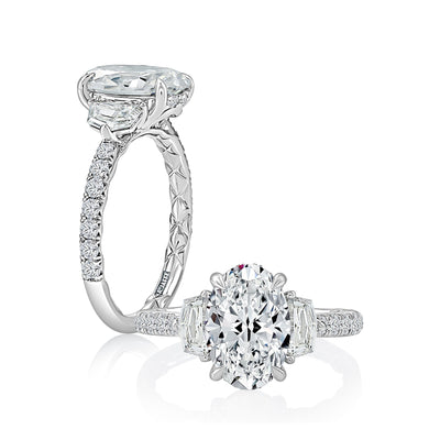 0.90 ctw Diamond Hidden Halo Engagement Ring