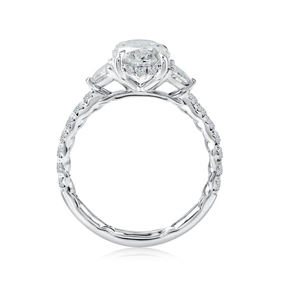 0.90 ctw Diamond Hidden Halo Engagement Ring