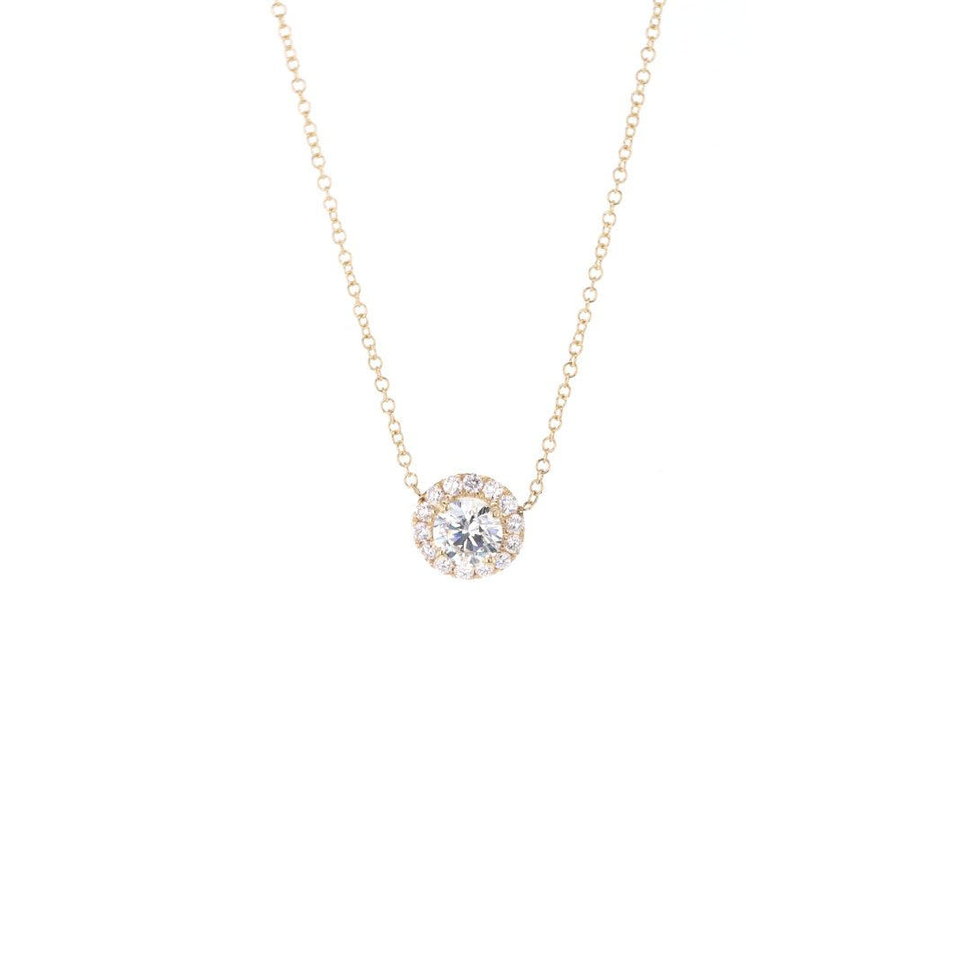 15+3" 0.76 ctw Diamond Halo Necklace