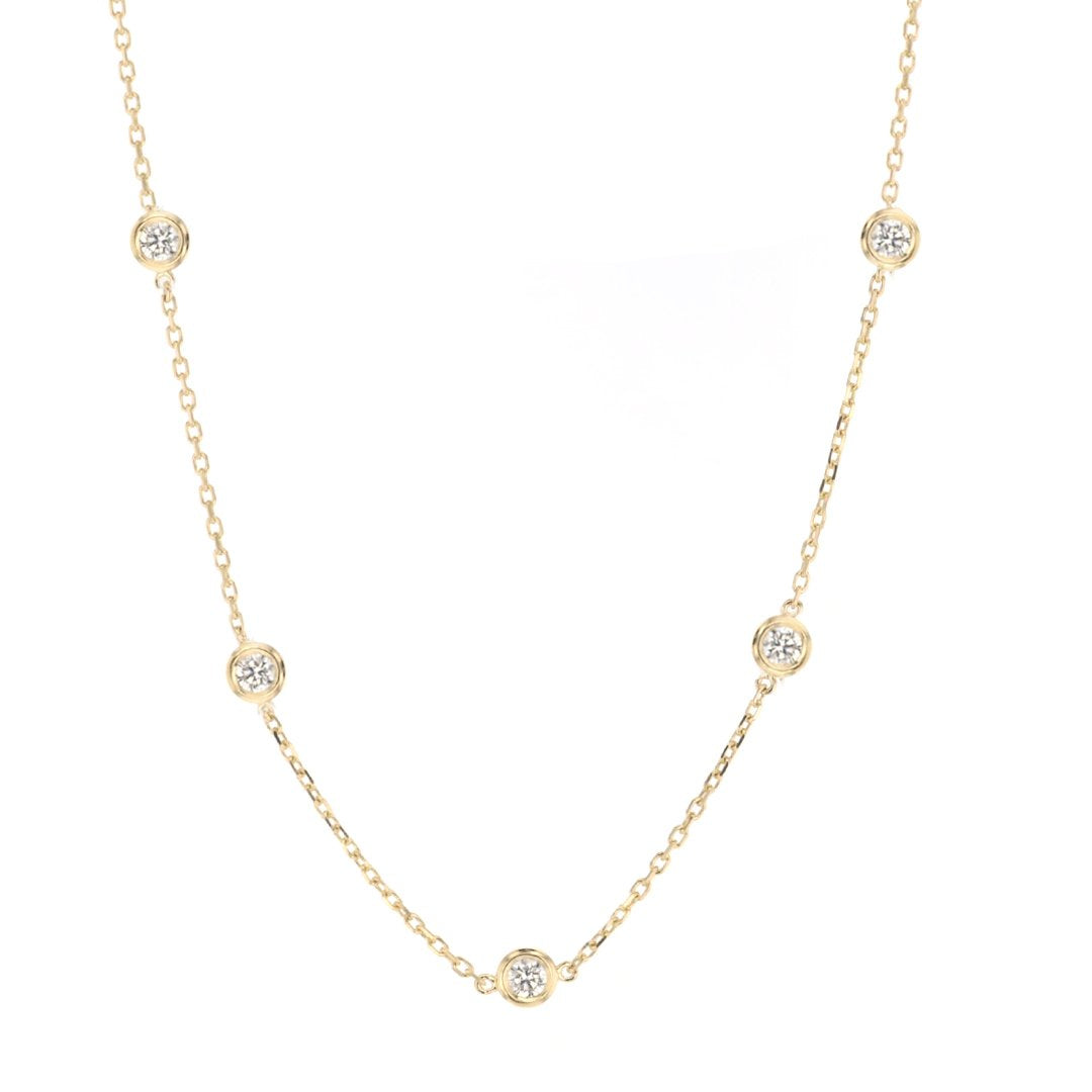 1.33 ctw Diamond By The Yard Necklace