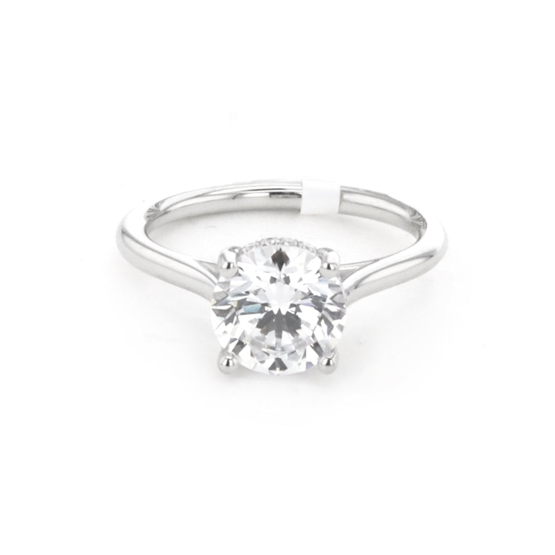 0.06 ctw Diamond Hidden Halo Engagement Ring