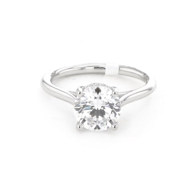 0.06 ctw Diamond Hidden Halo Engagement Ring