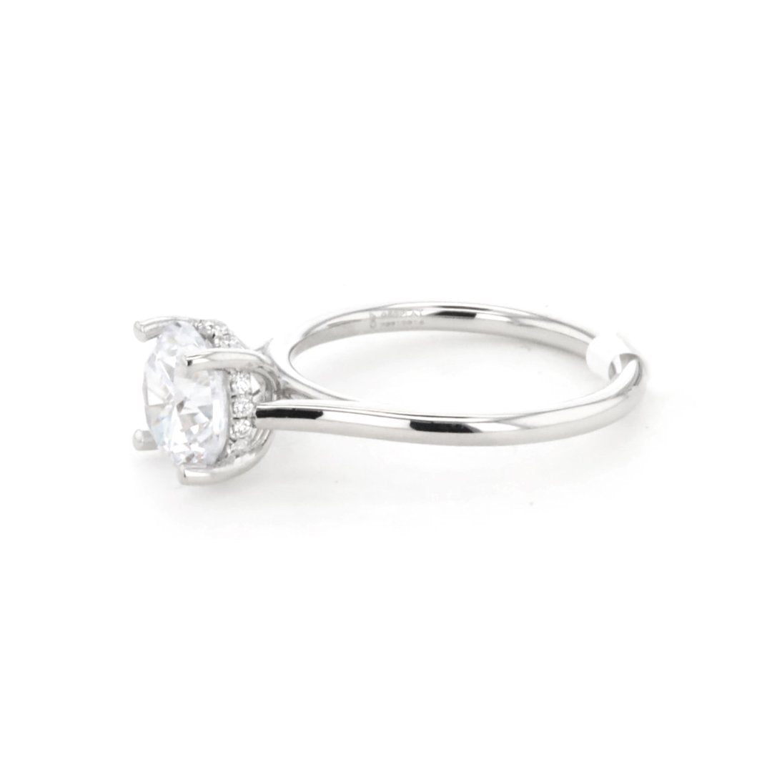0.06 ctw Diamond Hidden Halo Engagement Ring