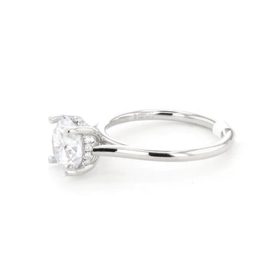 0.06 ctw Diamond Hidden Halo Engagement Ring