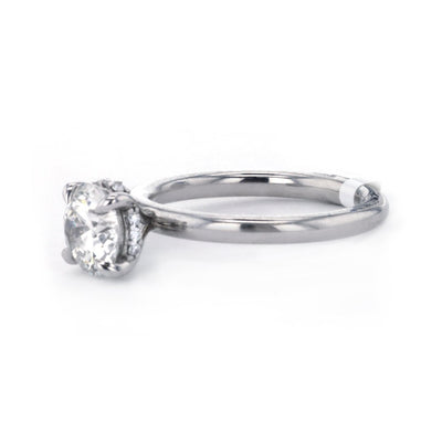 1.40 ct Round Diamond Hidden Halo Engagement Ring