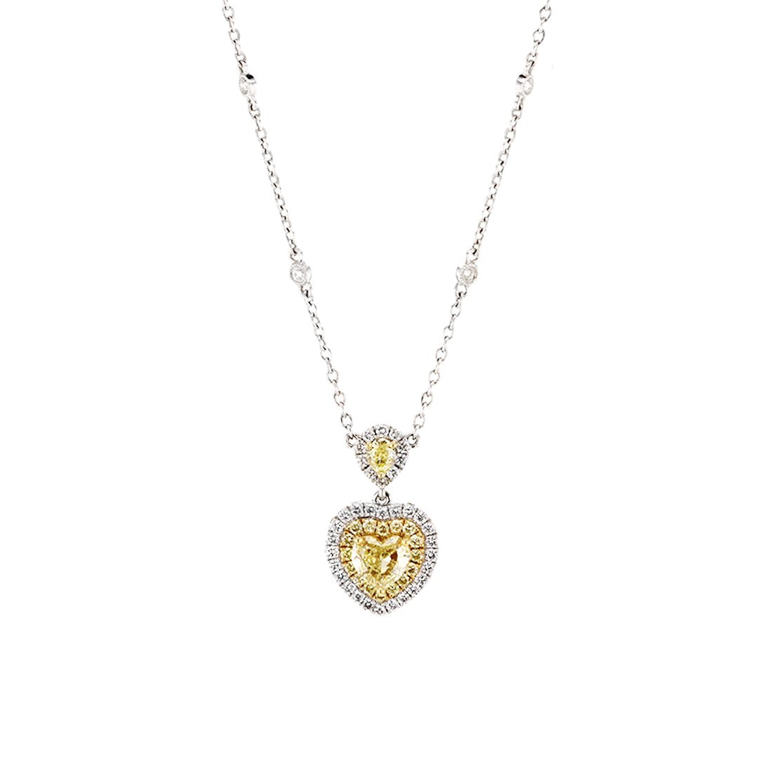 Yellow Heart Diamond Necklace