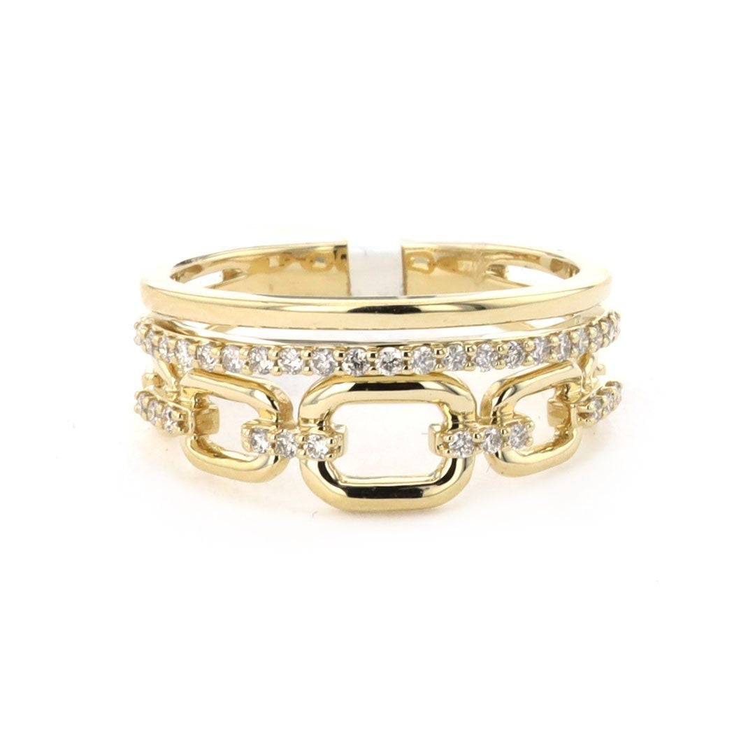 0.25 ctw Diamond 3-Row Band