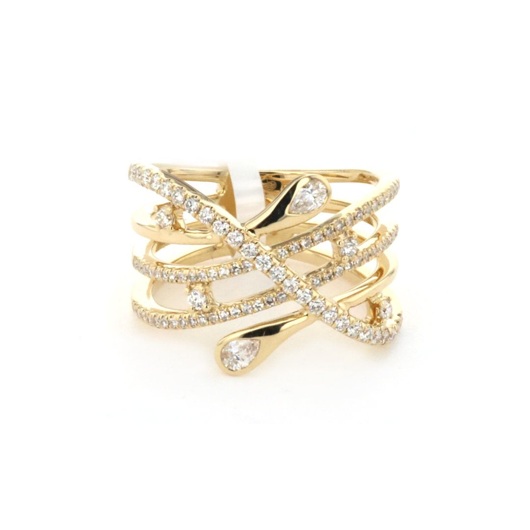 0.59 ctw Diamond Multi-Row Band