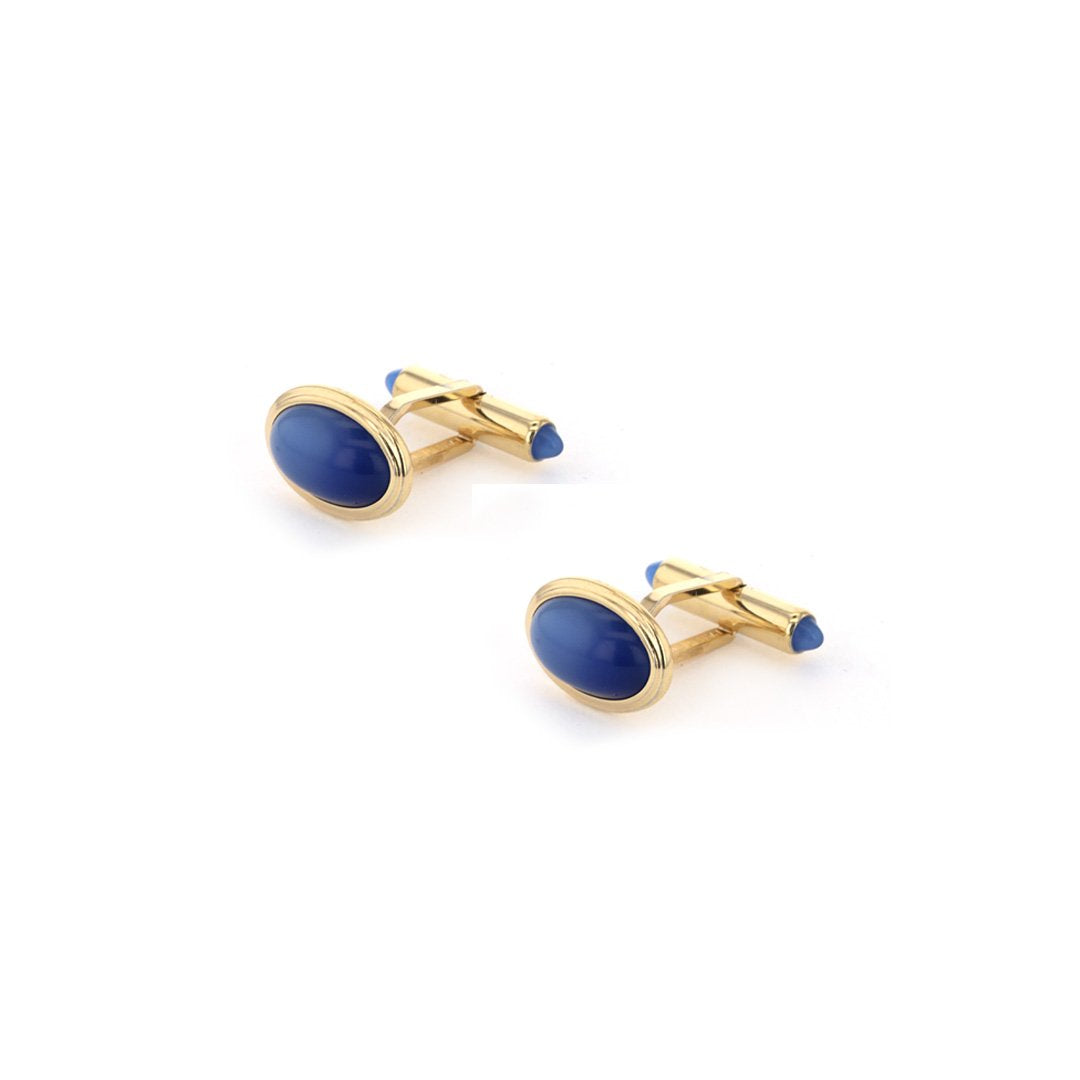 Opalescent Blue Stone Cufflinks