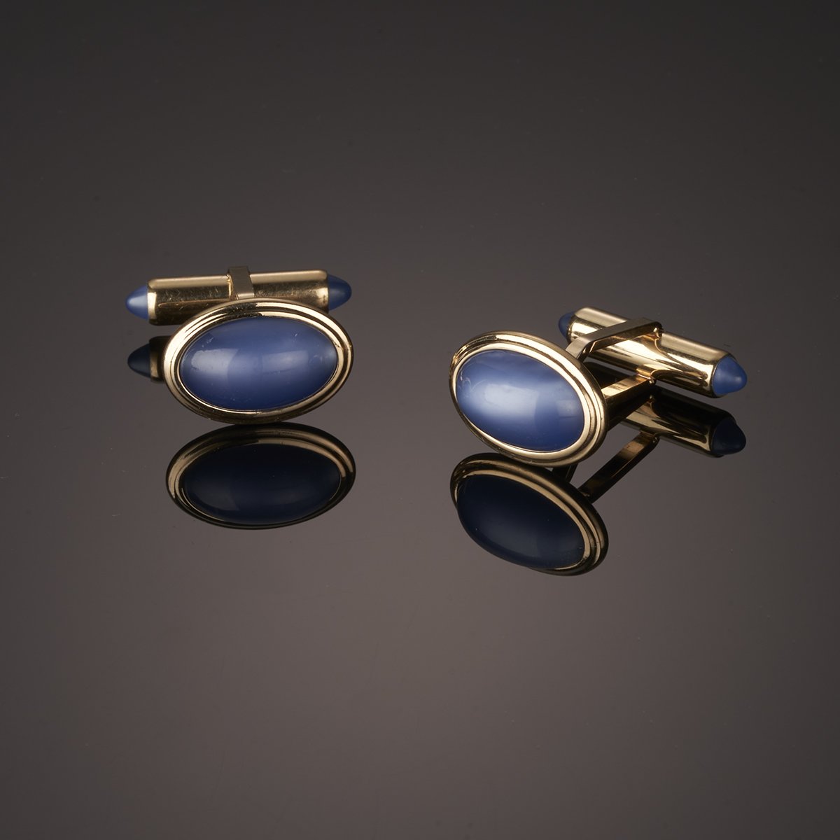Opalescent Blue Stone Cufflinks