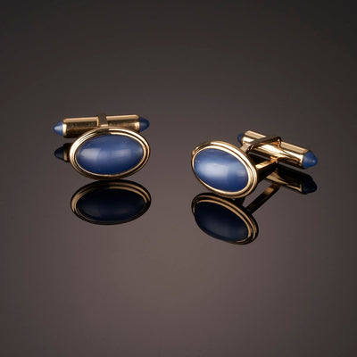Opalescent Blue Stone Cufflinks
