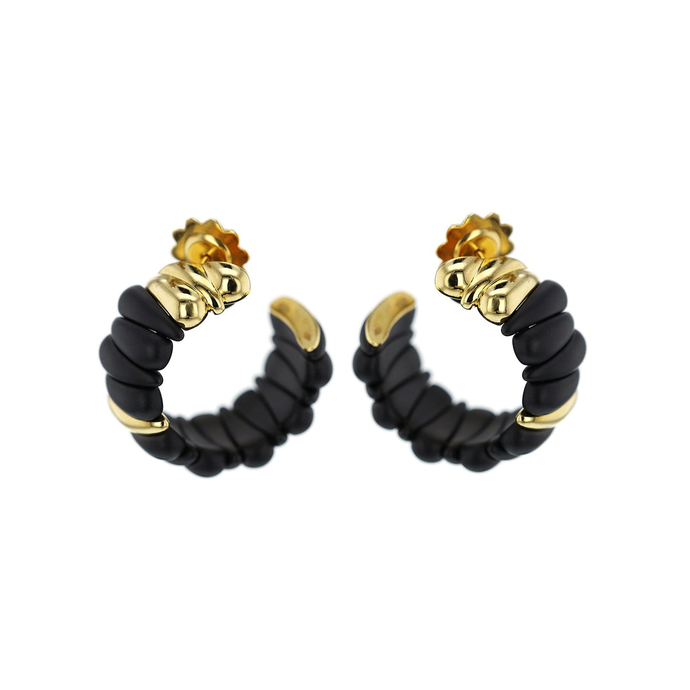 Matte Black Ceramic Earrings