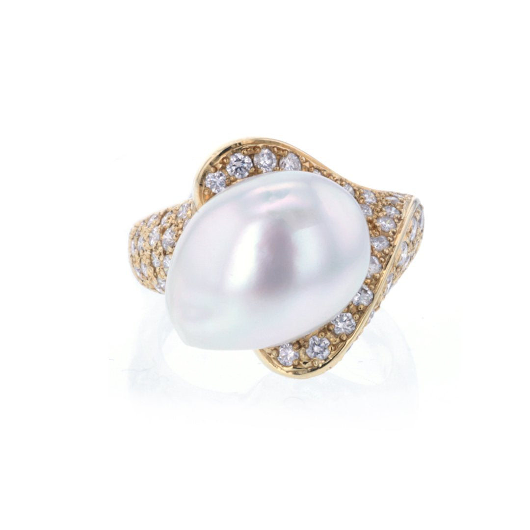 Pearl & Diamond Ring