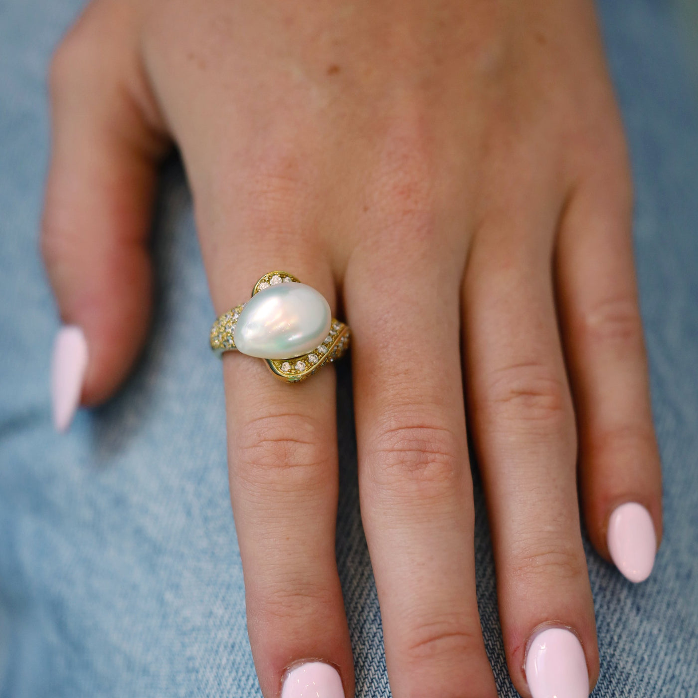 Pearl & Diamond Ring