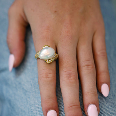 Pearl & Diamond Ring