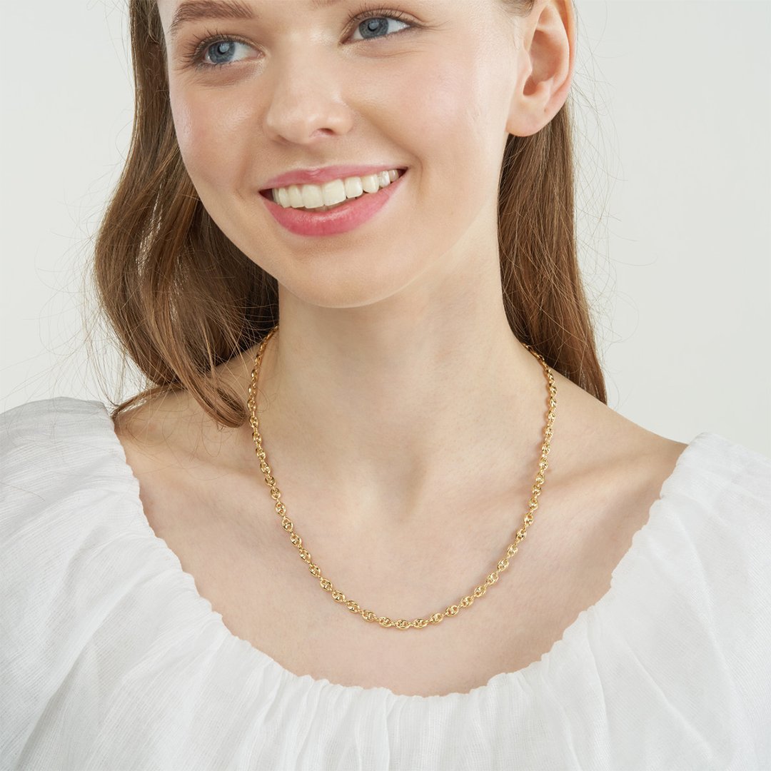4.50MM Puff Mariner Necklace