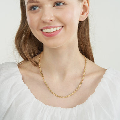 4.50MM Puff Mariner Necklace