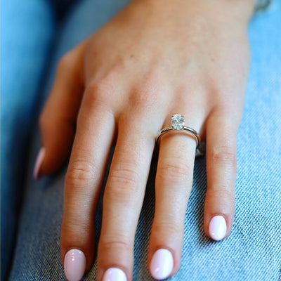 0.12ctw Diamond Hidden Halo Engagement Ring