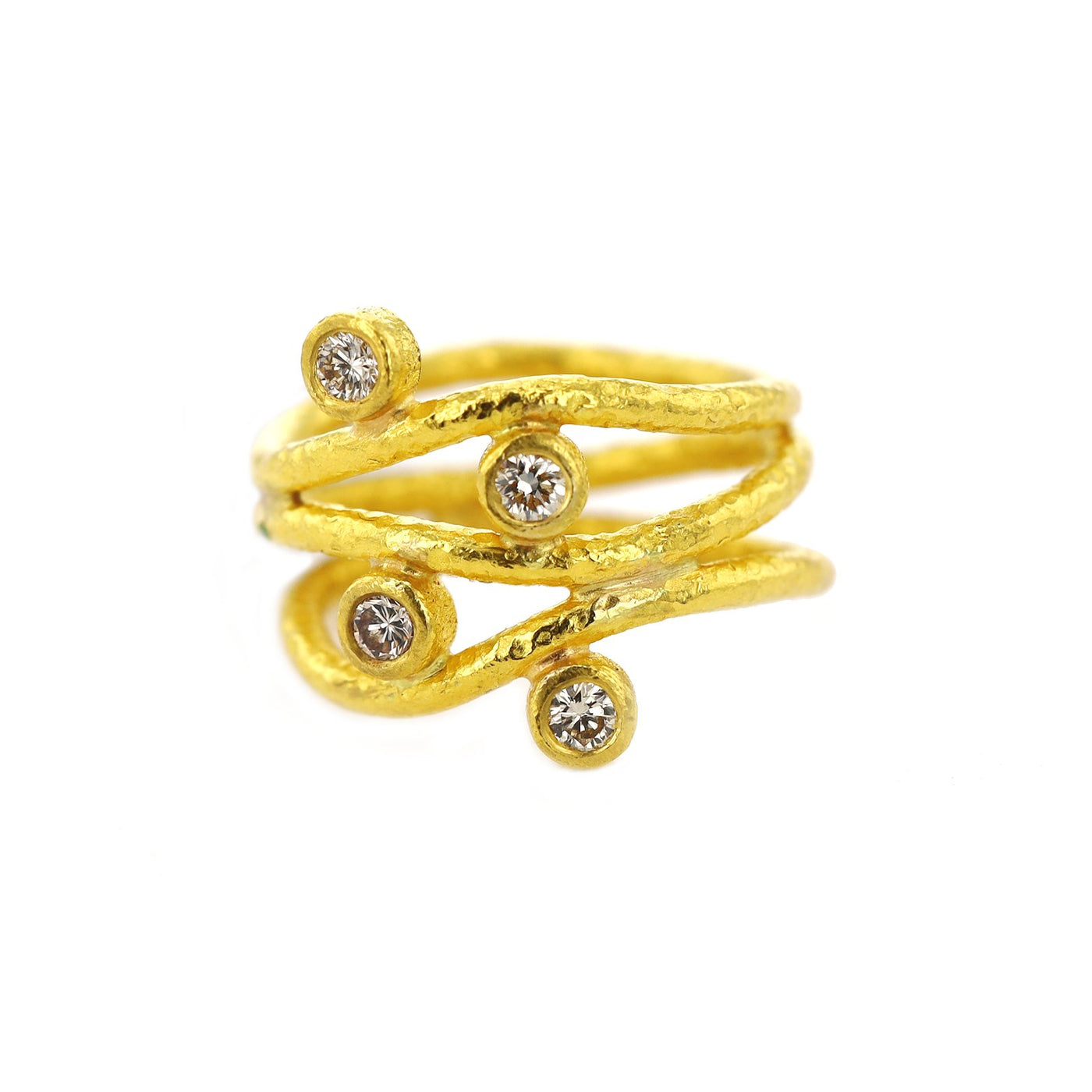 0.35 ctw Diamond Open Wave Ring