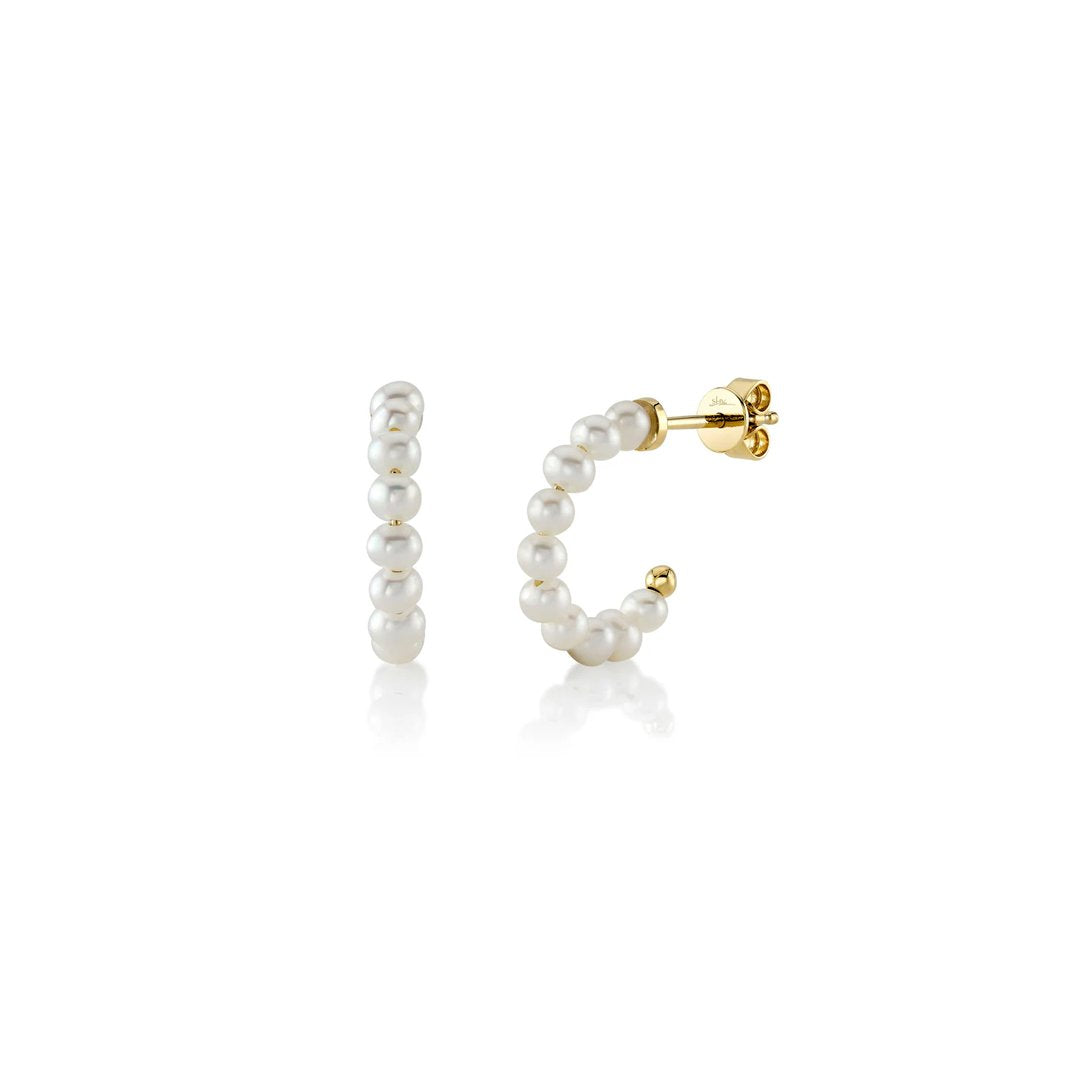 Pearl Hoop Earrings