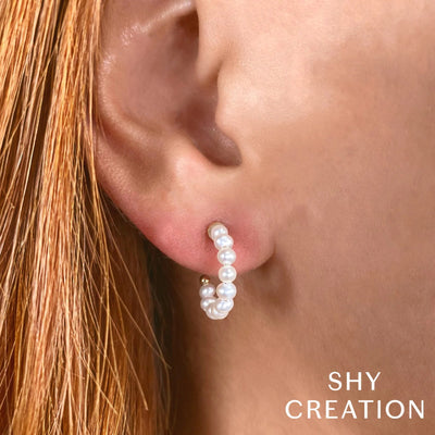 Pearl Hoop Earrings
