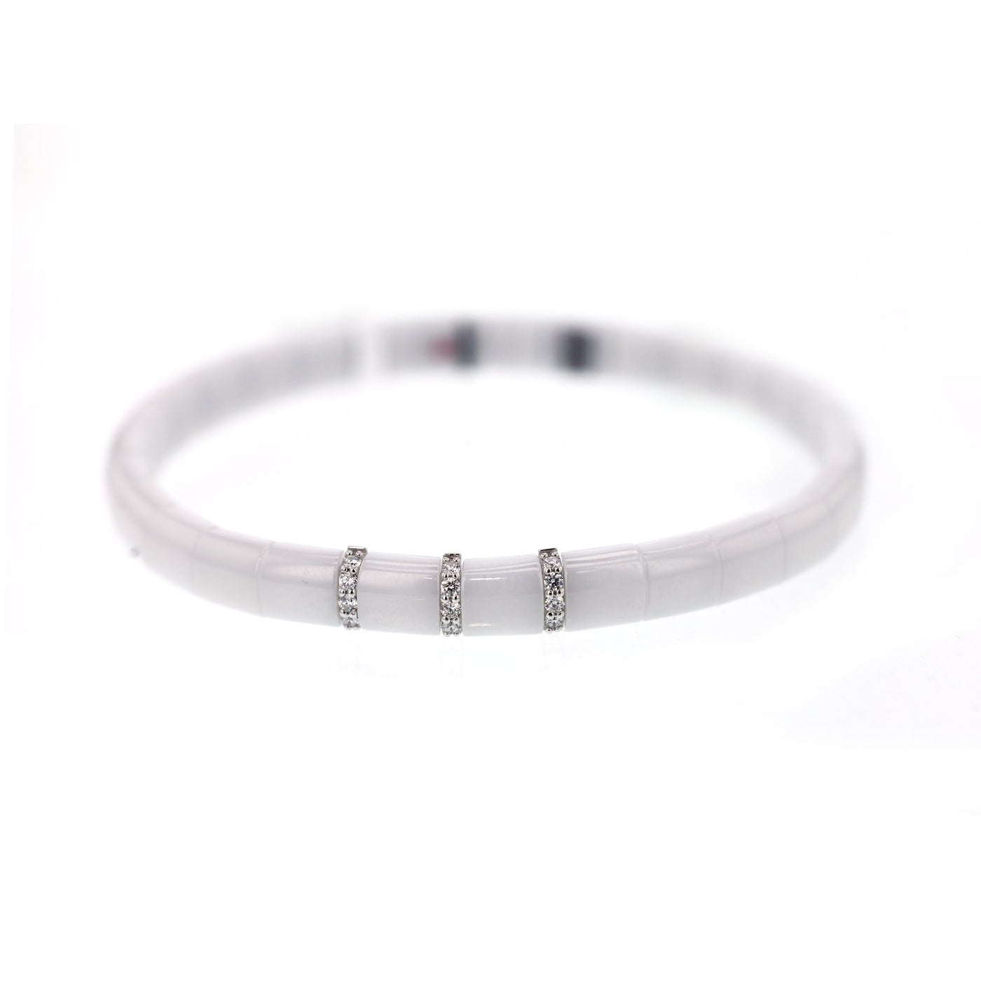 Diamond Ceramic Stretch Bracelet