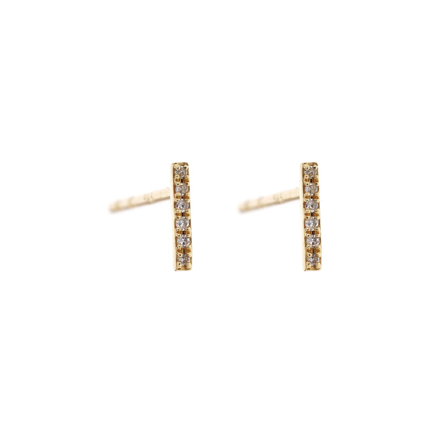0.04 ctw Diamond Mini Bar Earrings
