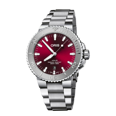 41.5MM Aquis Date Relief Cherry Edition