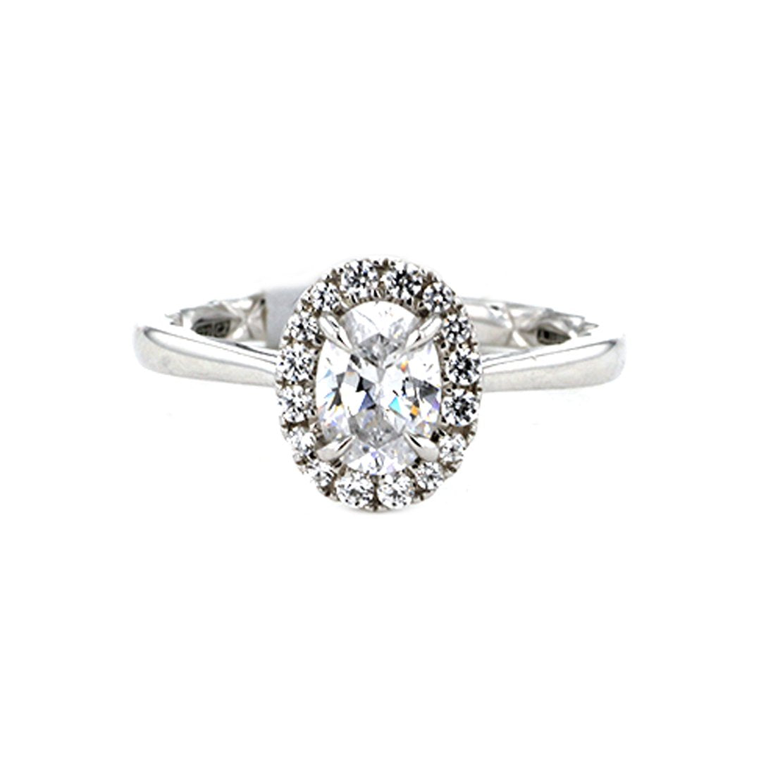 0.17 ctw Diamond Halo Engagement Ring