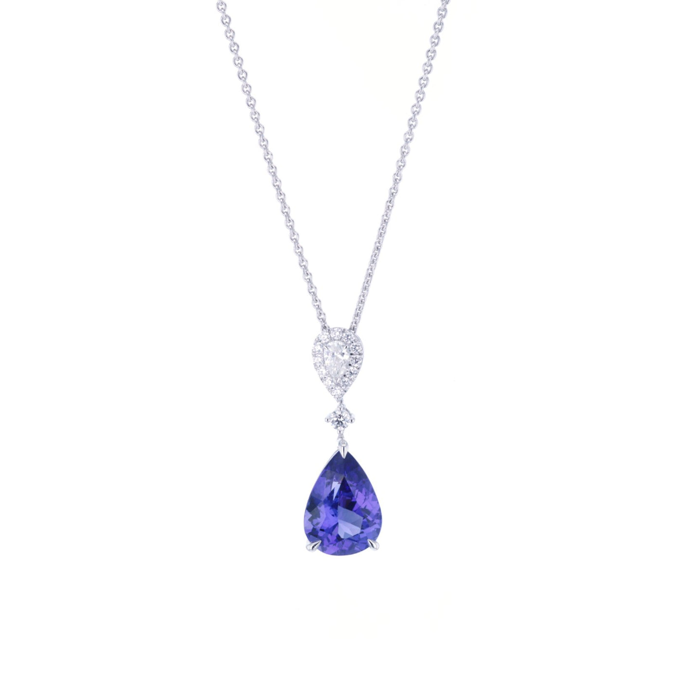 Tanzanite & Diamond Pendant Necklace