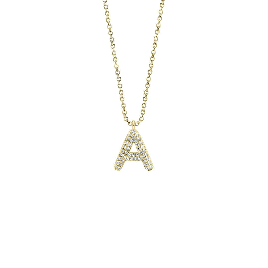 0.09ctw Diamond Initial A Necklace