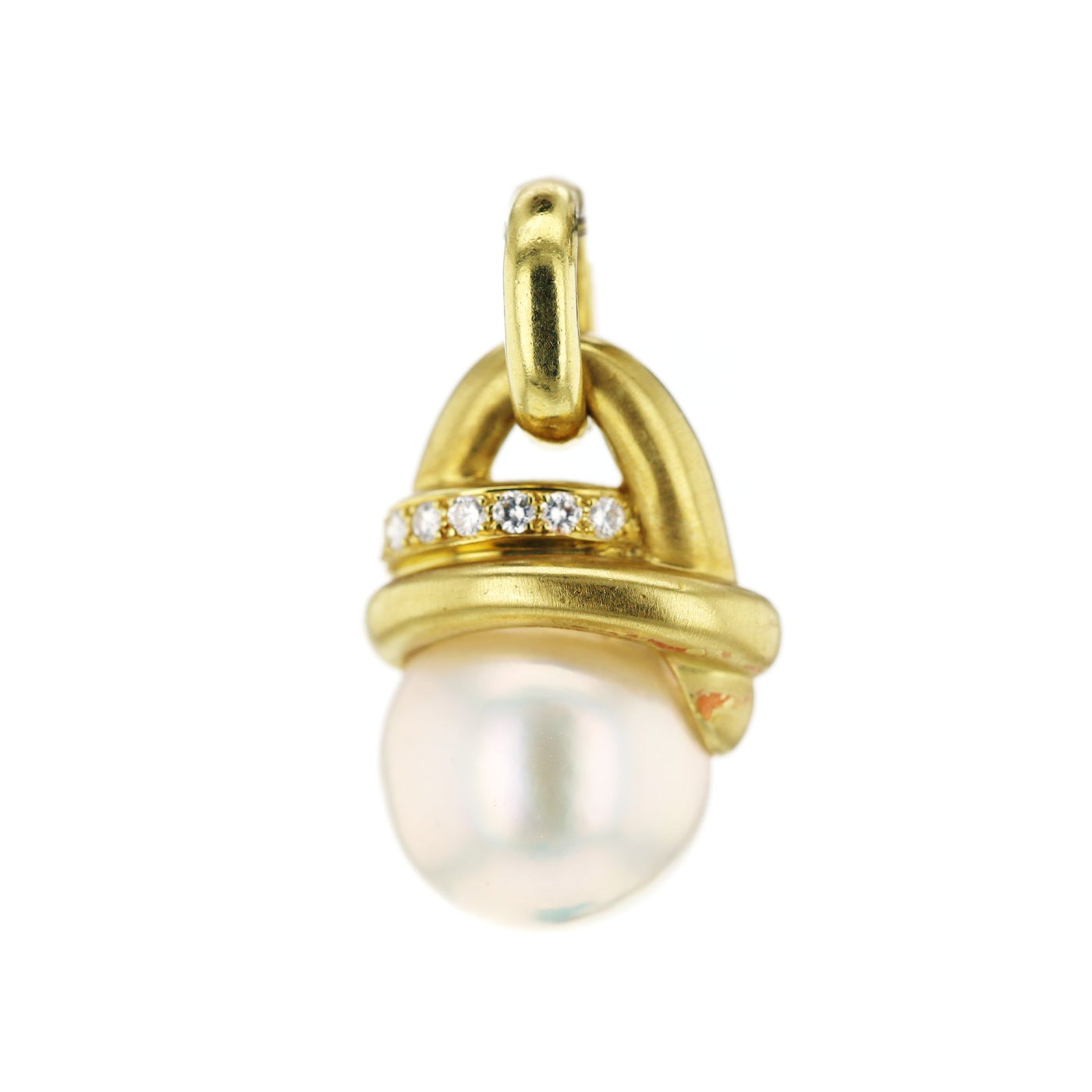 Mabe Pearl & Diamond Pendant