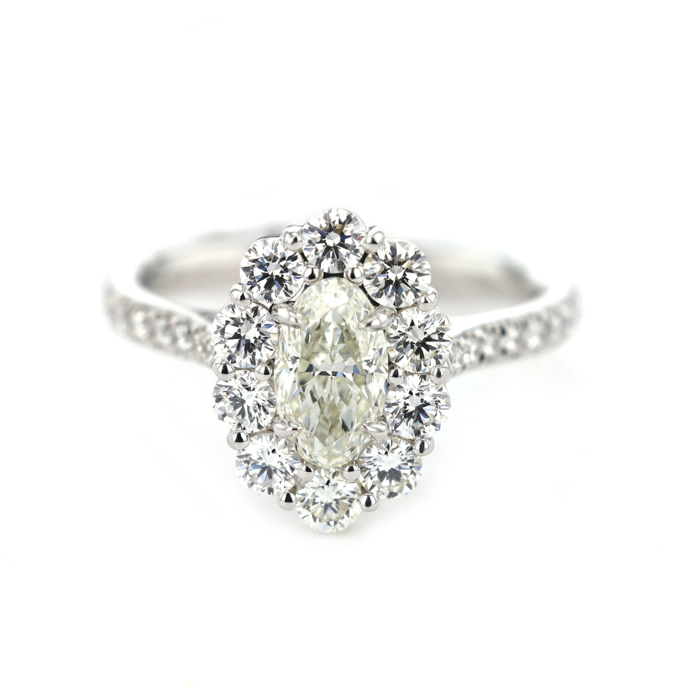 0.70 ct Diamond with 0.98ctw Halo Engagement Ring
