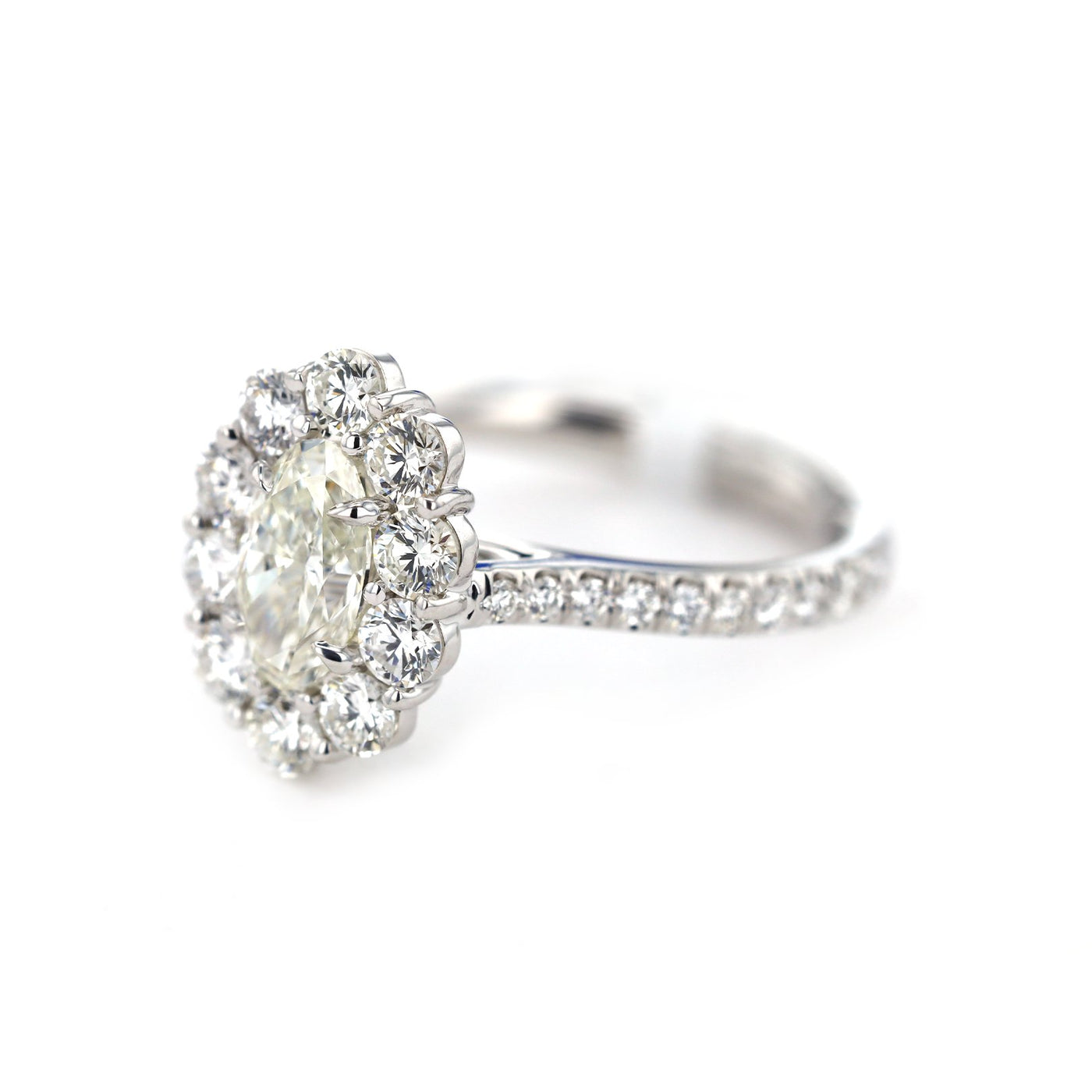 0.70 ct Diamond with 0.98ctw Halo Engagement Ring