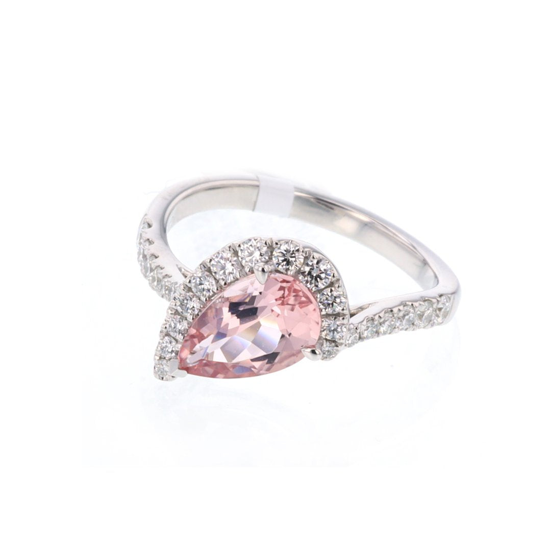 Morganite & Diamond Ring
