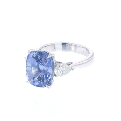 Periwinkle Sapphire & Diamond Ring