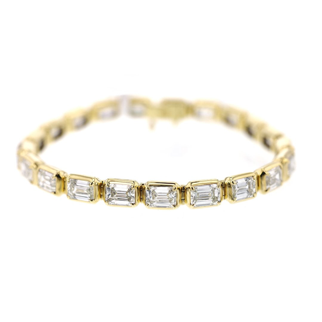 21.14 ctw Diamond Emerald Cut Diamond Tennis Bracelet