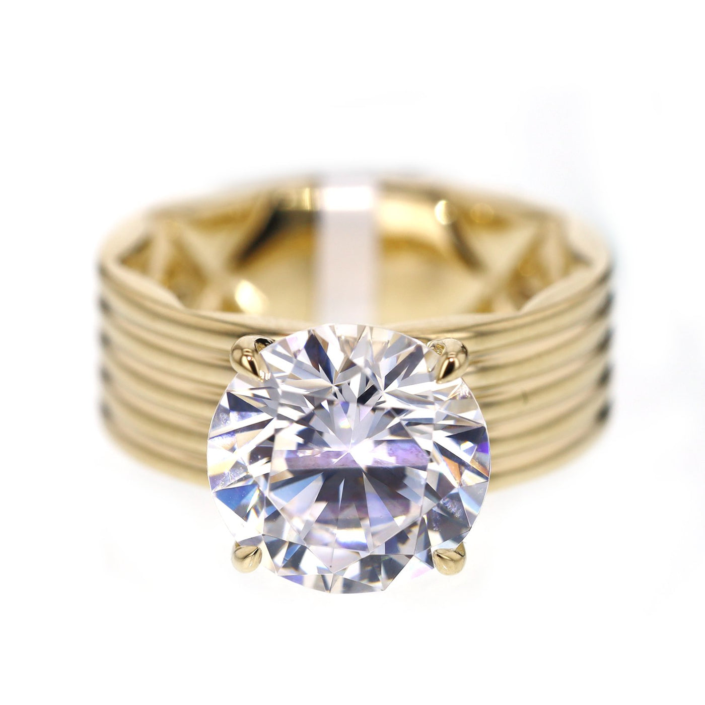 0.10 ctw Diamond Hidden Halo Engagement Ring