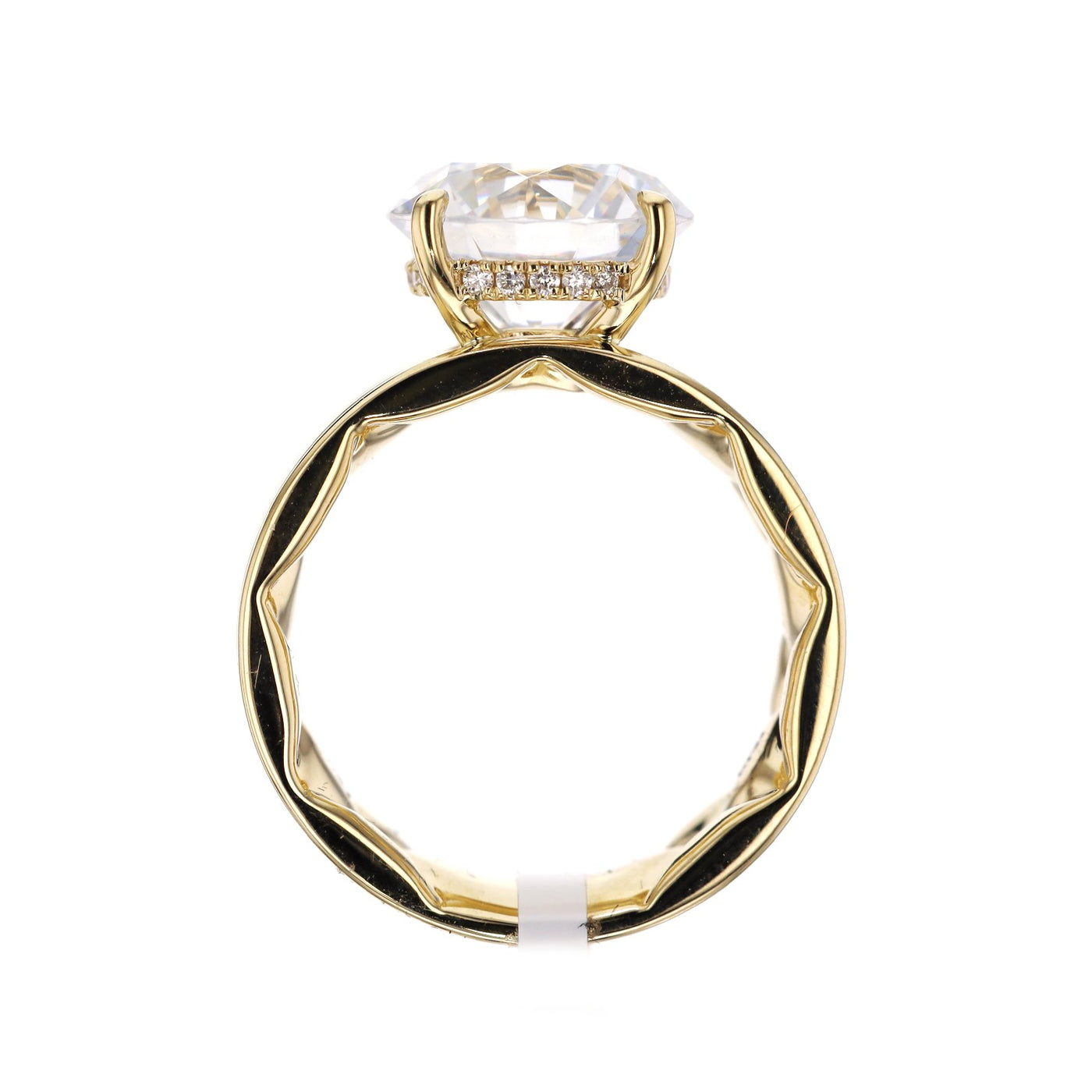 0.10 ctw Diamond Hidden Halo Engagement Ring