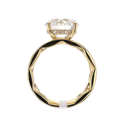 0.10 ctw Diamond Hidden Halo Engagement Ring