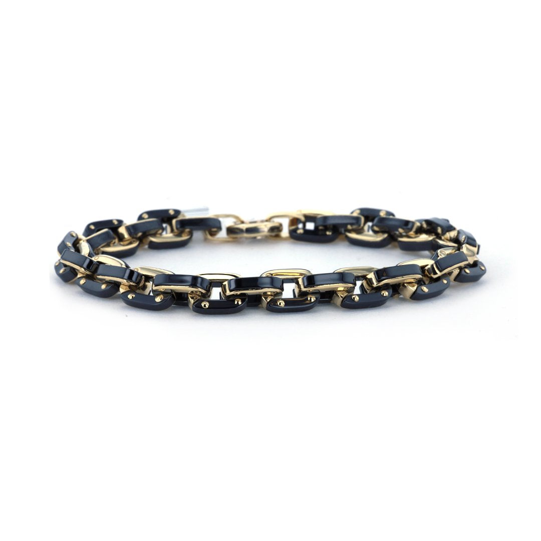 Black Ceramic Link Bracelet