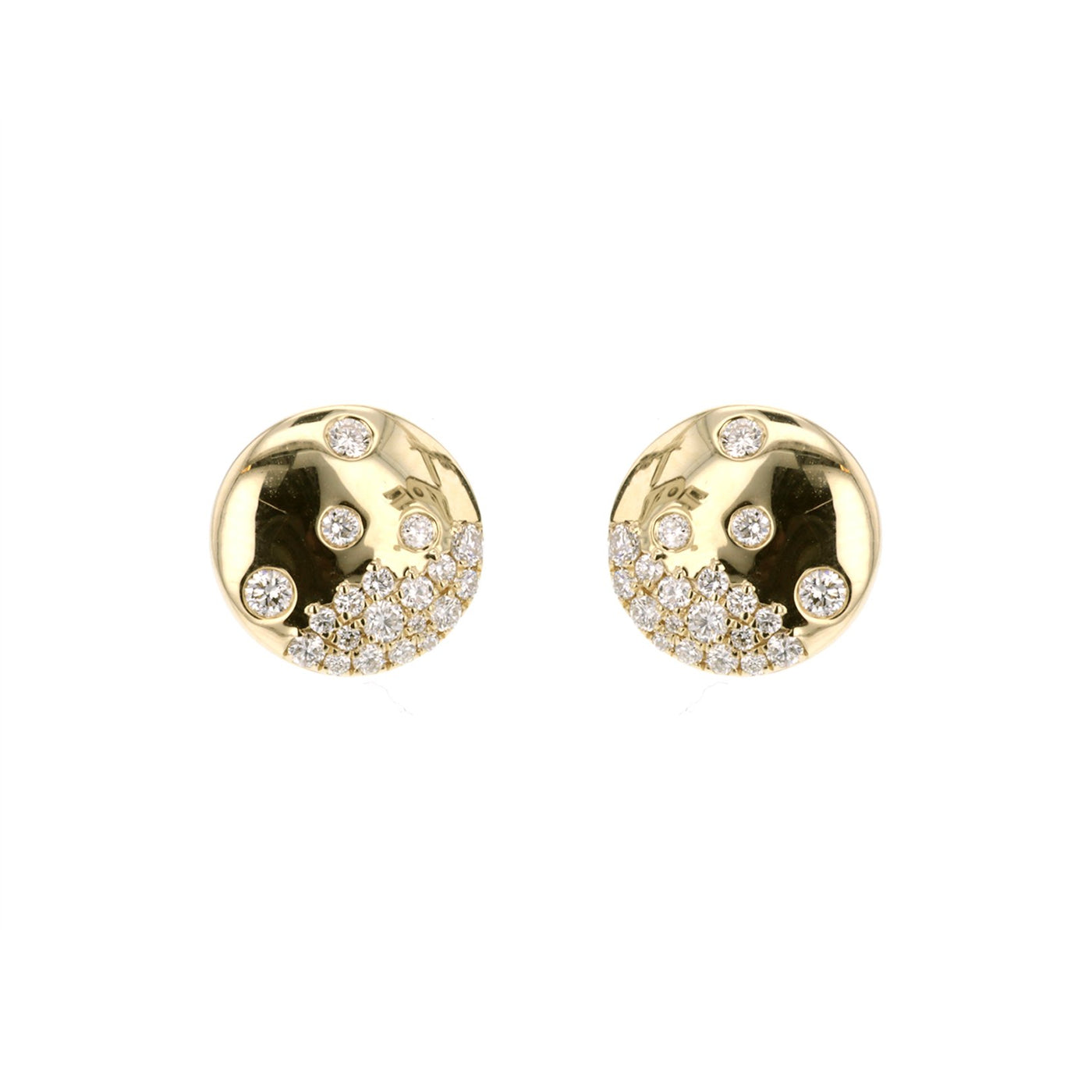 0.44ctw Diamond Round Stud Earrings