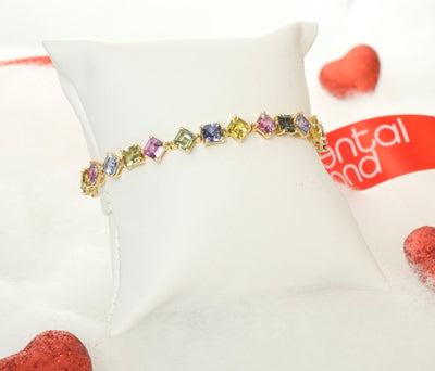Multi-Color Sapphire Bracelet