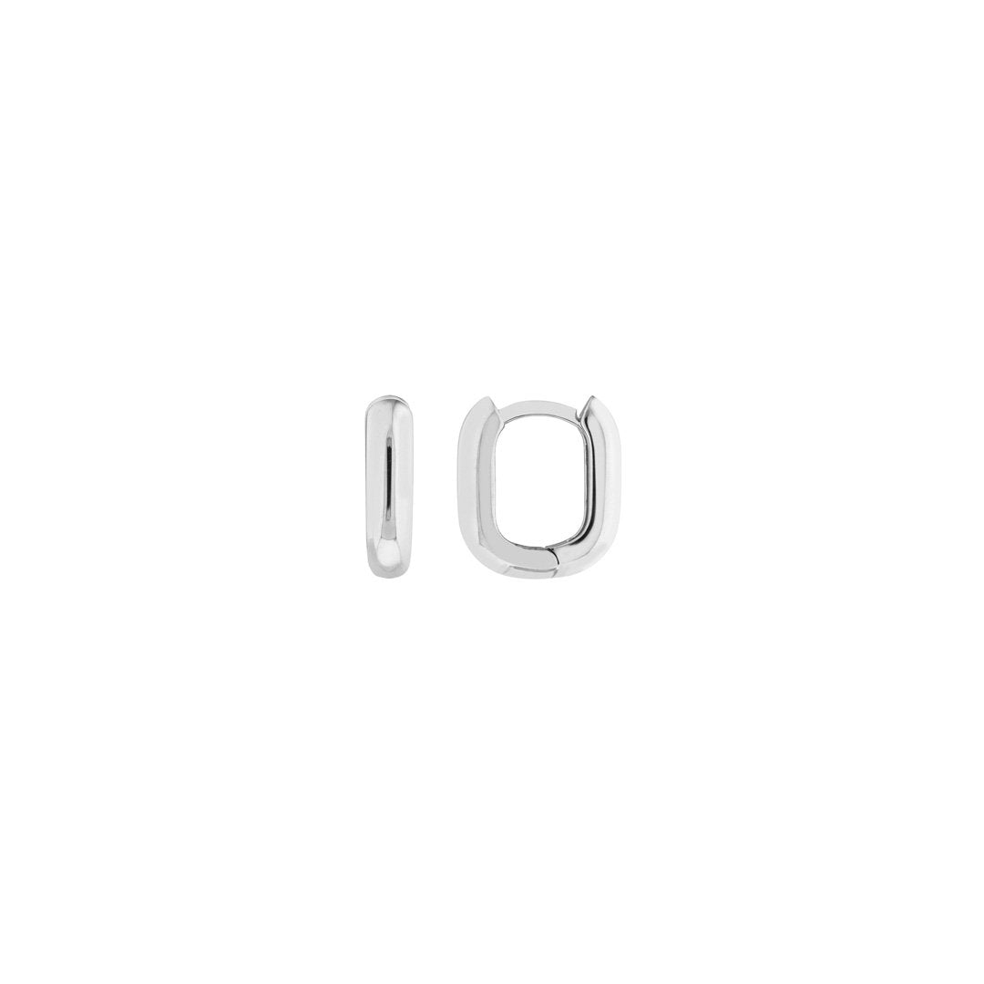 Oblong Hoop Earrings