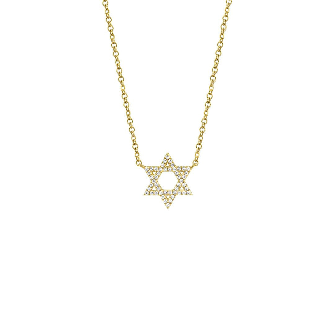 15+3" 0.11 ctw Diamond Star of David Necklace