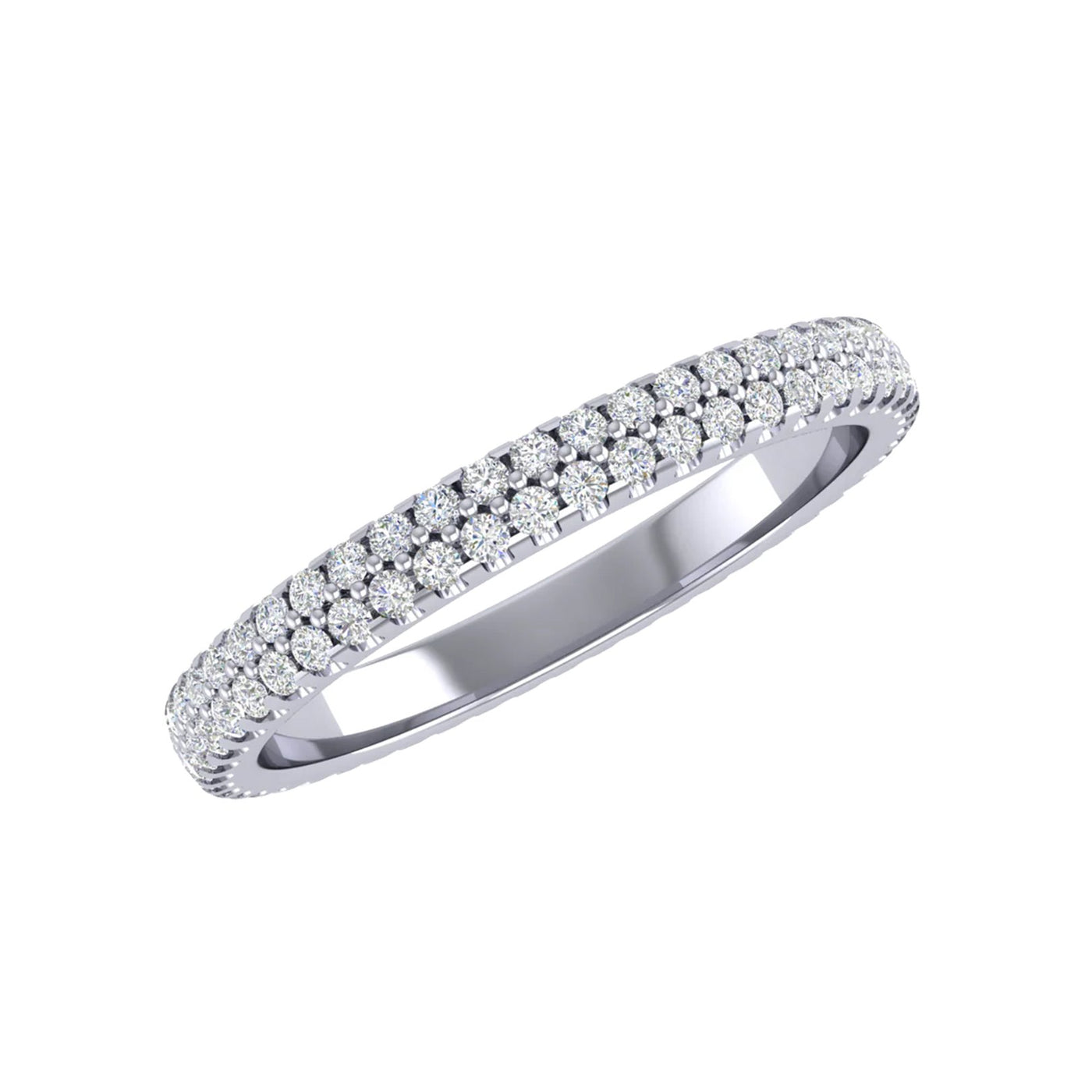 0.63 ctw Diamond 2-Row Eternity Band