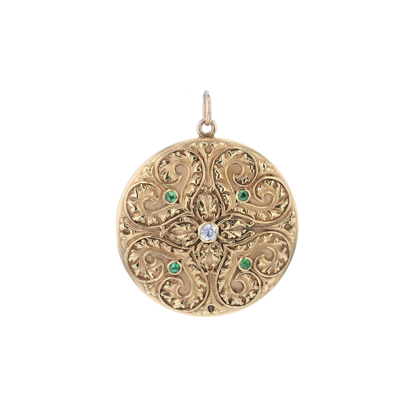 Round American Arts & Craft Locket