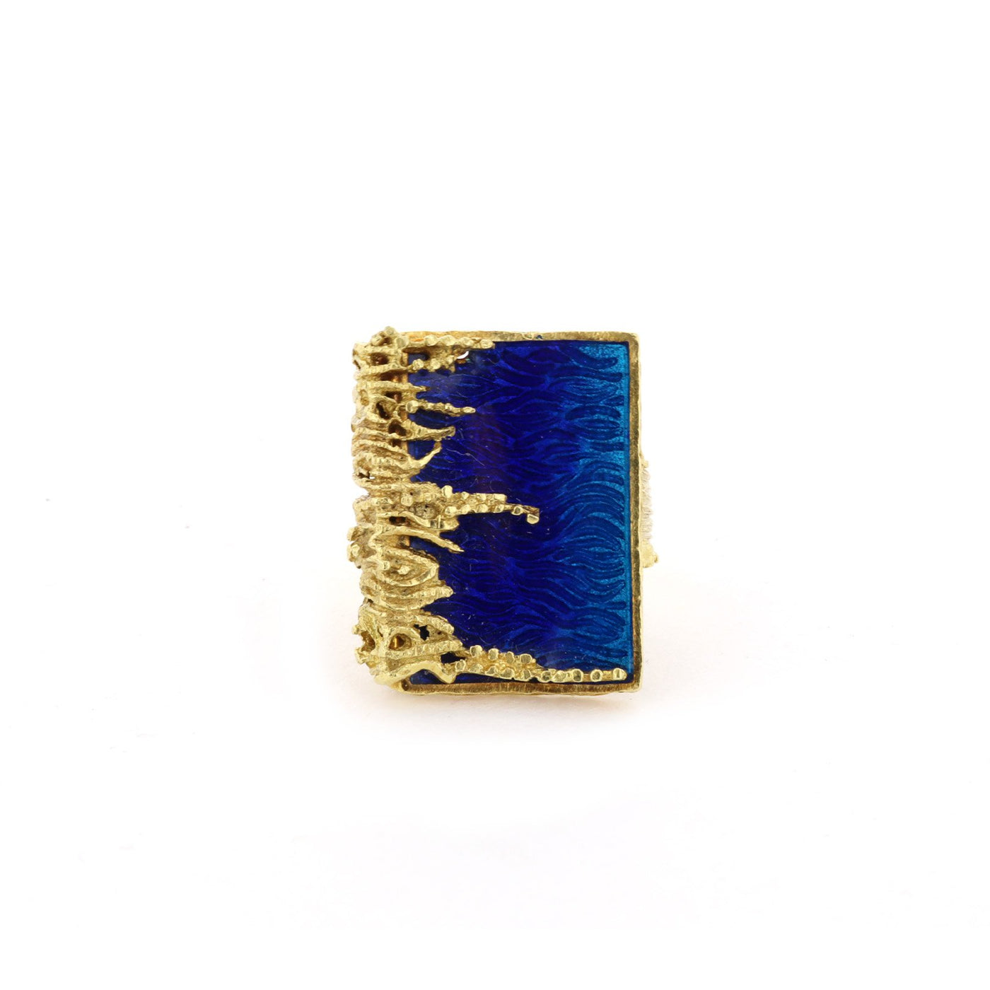 Blue Enamel Ring