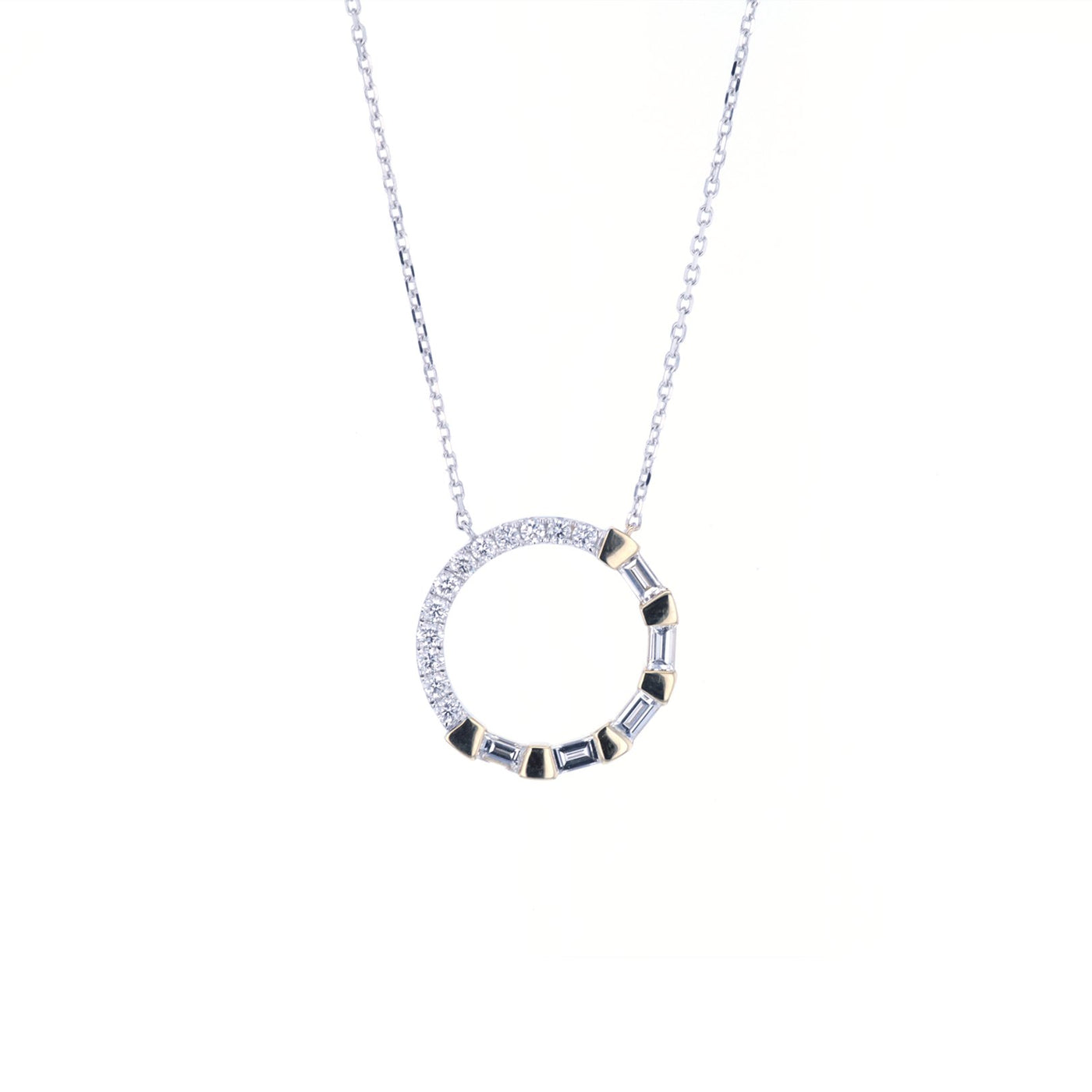 0.70ctw Diamond Open Circle Necklace