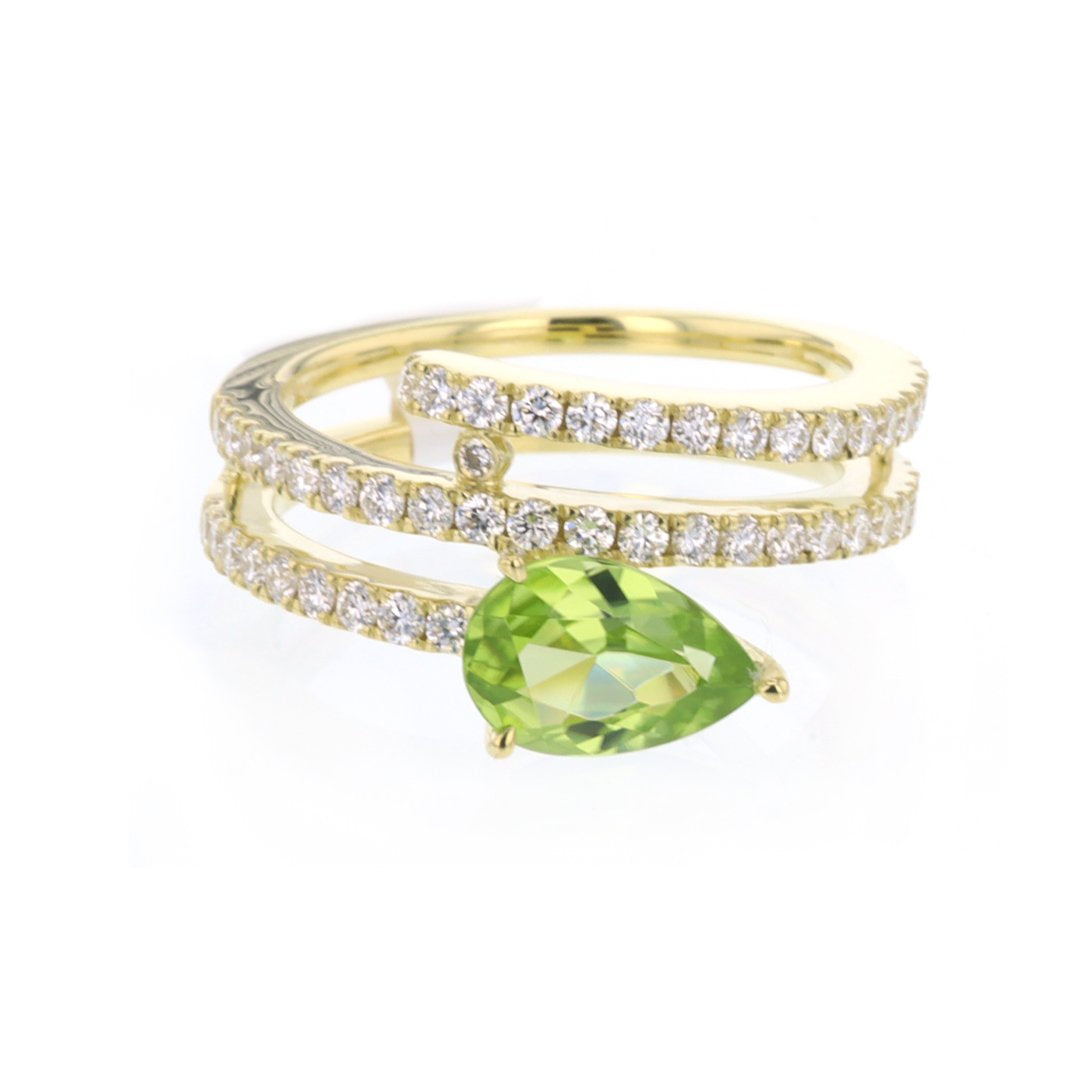 Peridot & Diamond Ring